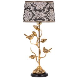 Настольная лампа Терра Spring Бронза с абажуром Тюссо Vatican (Ватикан) Черный