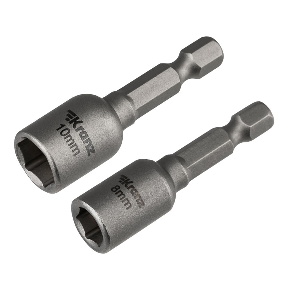 Ключ-насадка магнитный 1/4" 8х48мм + 10х48 мм (2 шт/уп) KRANZ