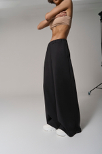Брюки трикотажные wide leg черные