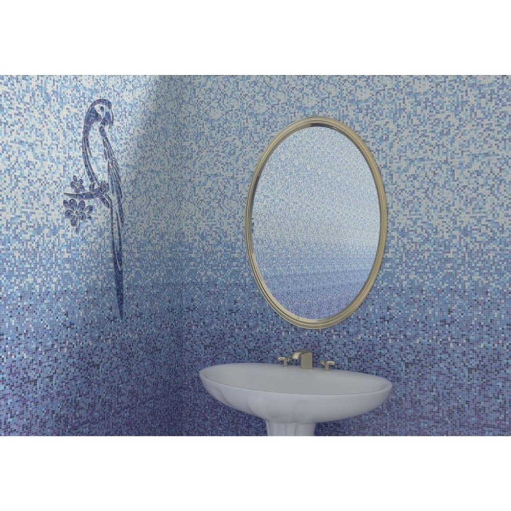 Панель ПВХ ВЕК фотопечать 3D глянец Мозаика Ультрамарин Фон 2700х250 мм