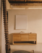 Alguema Сервант с 3 дверцами из дубового шпона с натуральной отделкой 151 x 74 см