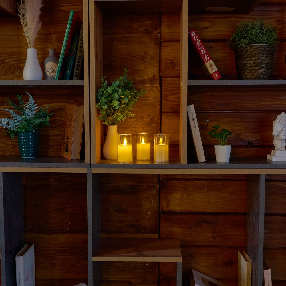 ULD-F064 WW CANDLE SET3 Фигура светодиодная Свеча на батарейках LR44 в-к. в составе набора из 3 штук. 1 светодиод. Теплый белый свет. TM Uniel