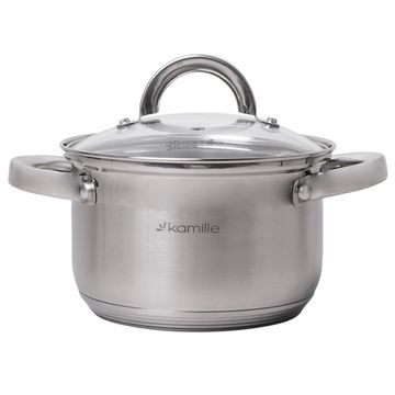 Кастрюля 5,1 л. из нержавеющей стали Kamille KM 5622S с крышкой