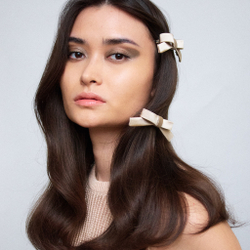 Бант "Стрекоза" XS бежевый