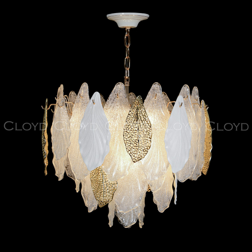 Люстра Cloyd SENEGAL-A C8 / Ø49 см - с золотыми листьями - золото (арт.11177)