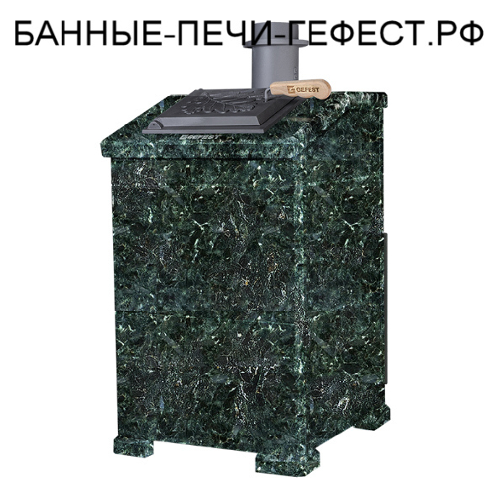 Печь для бани Гефест ЗК 25П2 Президент Серпентинит (980\40)