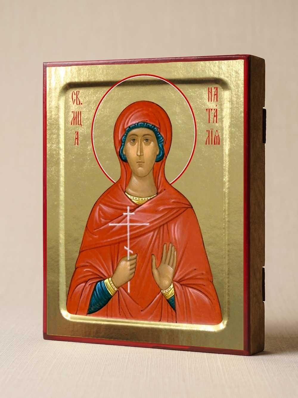 Икона Наталии, мученицы (в красной накидке) на дереве: 125 х 160 (Синопсисъ)