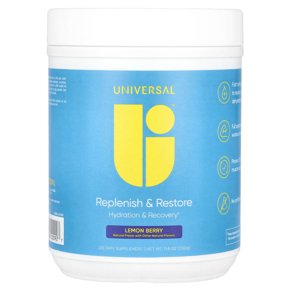 Universal U, Replenish & Restore, лимон и ягоды, 330 г (11,6 унции)