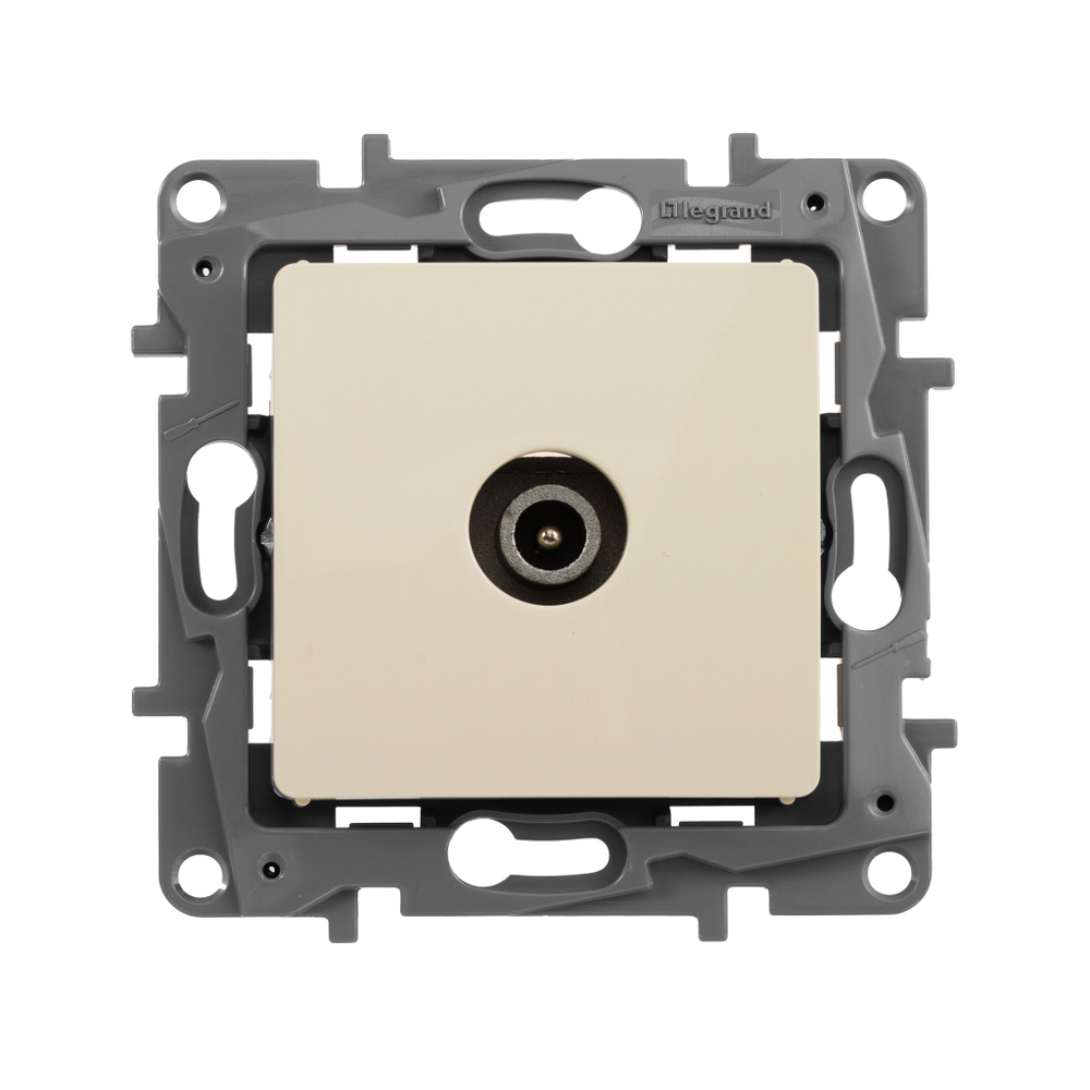 Розетка TV (телевизионная) проходная - слоновая кость ETIKA Legrand