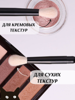 NONSTOPMAKEUP BS06 Pro Crease Eyeshadow Brush, Кисть для теней, для растушевки, высококачественный искусственный ворс, черная, 1 шт.