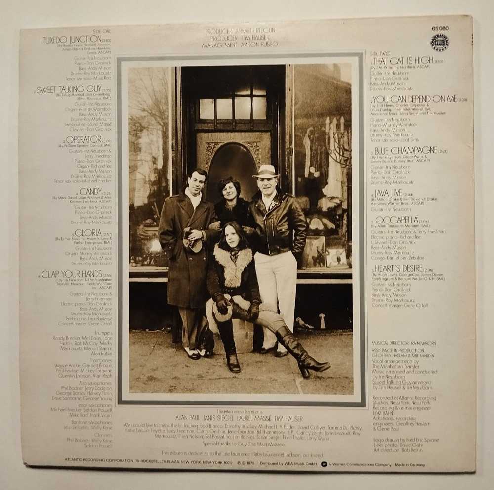 Винтажная виниловая пластинка LP The Manhattan Transfer (Germany 1975)