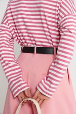 БАЗОВЫЙ РЕМЕНЬ С ОВАЛЬНОЙ ПРЯЖКОЙ BLACK