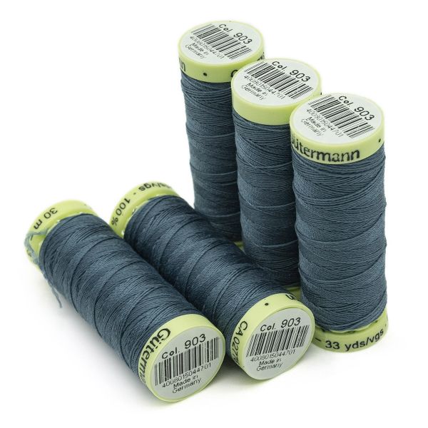 Нитки отделочные Gutermann Top Stitch 30 (30 метров), 5 кат. | 903 серо-бирюзовый