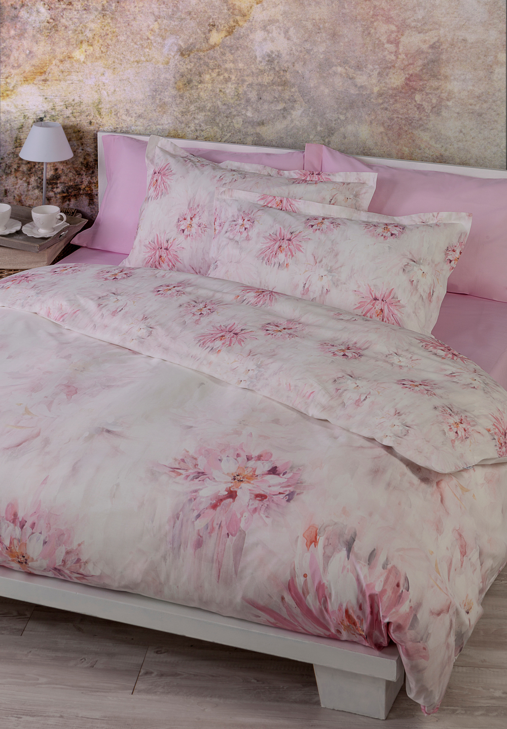 Постельное белье семейное Mirabello Lago di Seki Pink