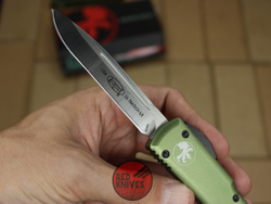 Нож Microtech Ultratech S/E - зеленая рукоять, стандартный сатин клинок RK-361