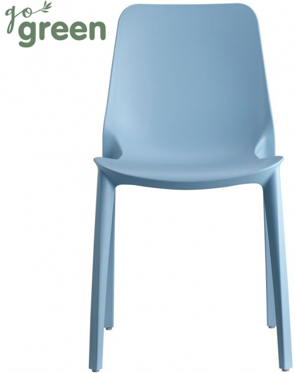Стул пластиковый Scab Design Ginevra Go Green, голубой