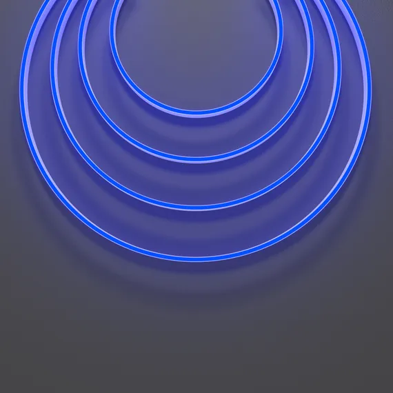 Гибкий неон 10х4 24В 9,6 Вт/м Синий IP67 5м Led Strip 432041