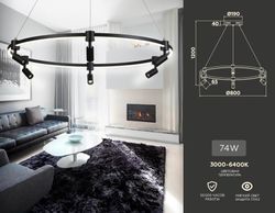 Ambrella Подвесной управляемый светодиодный светильник LineTech FL5299