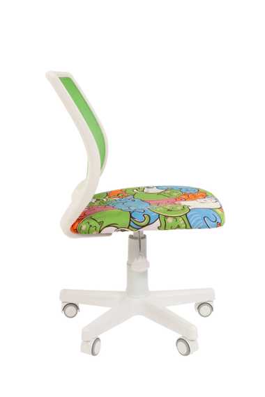 Кресло Chairman Kids 112 Россия ткань котики/TW-А 31 белый пластик