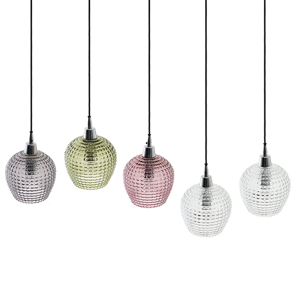 Светильник подвесной каскадный Aurora, 110х18 см, сливовый/зеленый/серый