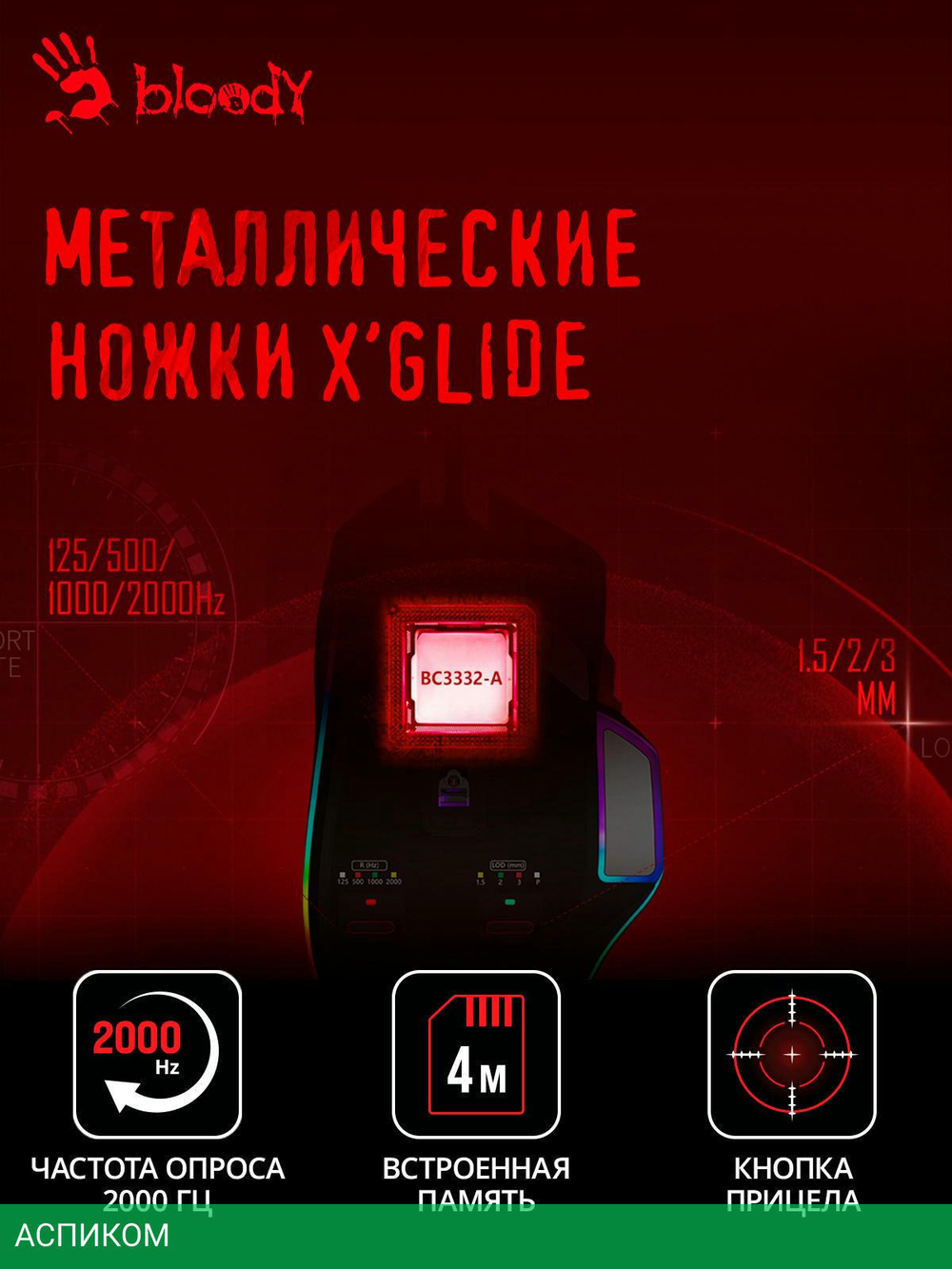 Мышь A4Tech Bloody W95 Max черный