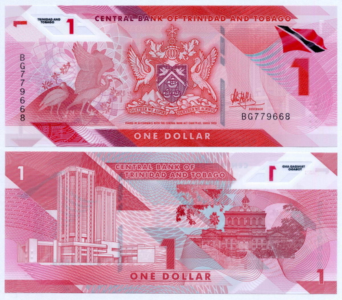 Банкнота Тринидад и Тобаго 1 доллар 2020 год BG779668. UNC (пластик)