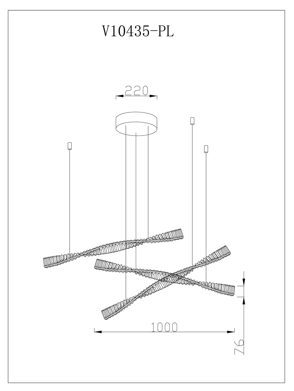 Светодиодная подвесная люстра Moderli V10435-PL Asti