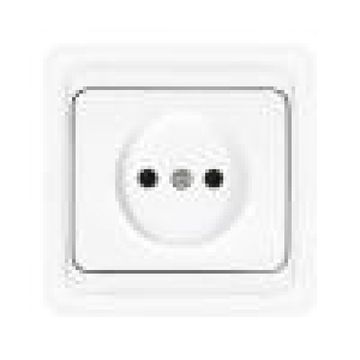 Розетка UNIVersal Валери 1 м. с/п б/з бел.16А 250В