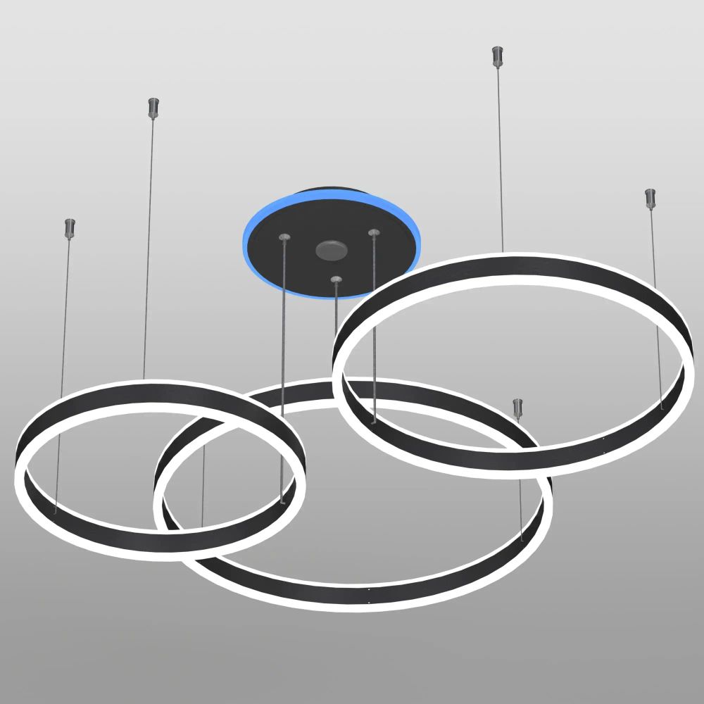 Citilux Дуэт Смарт CL719A701 RGB Умная подвесная люстра Чёрная