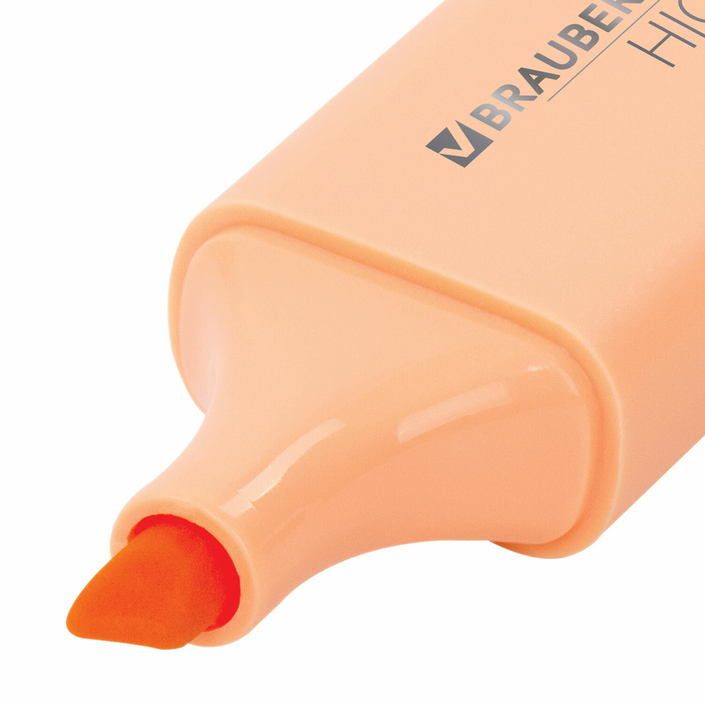 Текстовыделитель BRAUBERG "ORIGINAL PASTEL" ПЕРСИКОВЫЙ линия 1-5 мм (24 штуки в упаковке)