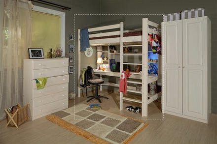 арт. 8007 Кровать Классика В-яр №3 (+большой стол и полки)