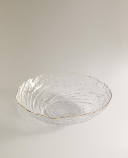 Zara Home блюдо сервировочное из стекла, цвет золотой, 25 см