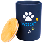 Бокс Mr.Kranch керамический для хранения корма для собак WOOF 1900 мл черный