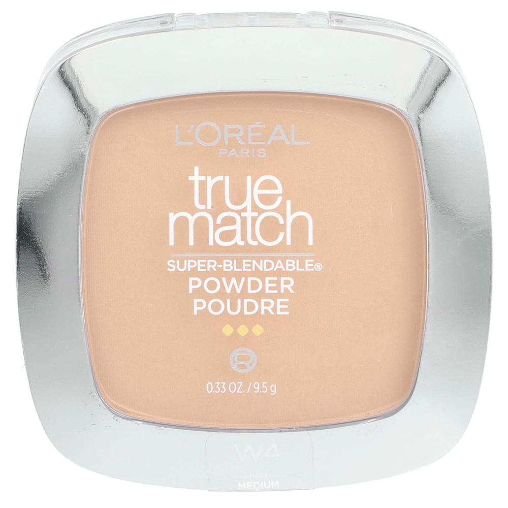 L'Oréal, True Match, Super-Blendable®, пудра Super-Blendable®, W4, светлый, 9,5 г (0,33 унции)
