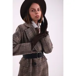 Перчатки женские, цвет коричневый, безразмерные