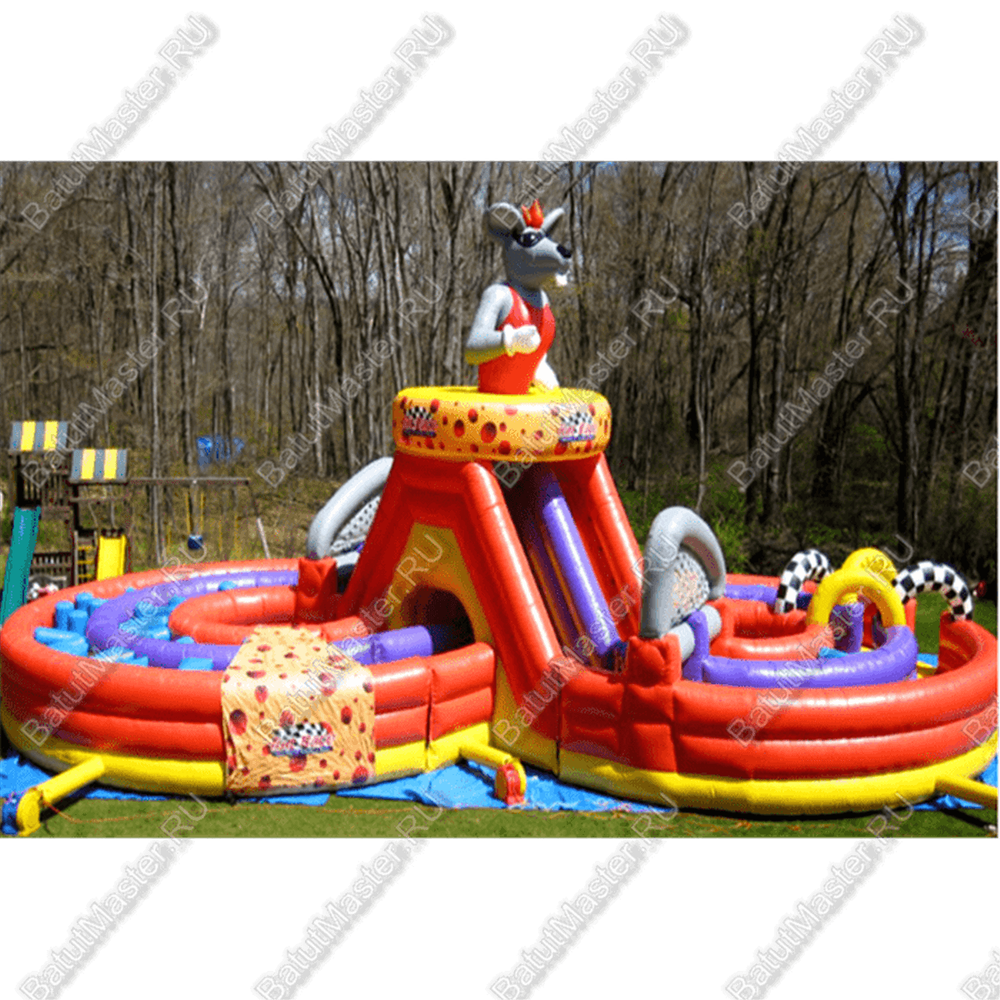 Коммерческий надувной батут "В погоне за сыром"