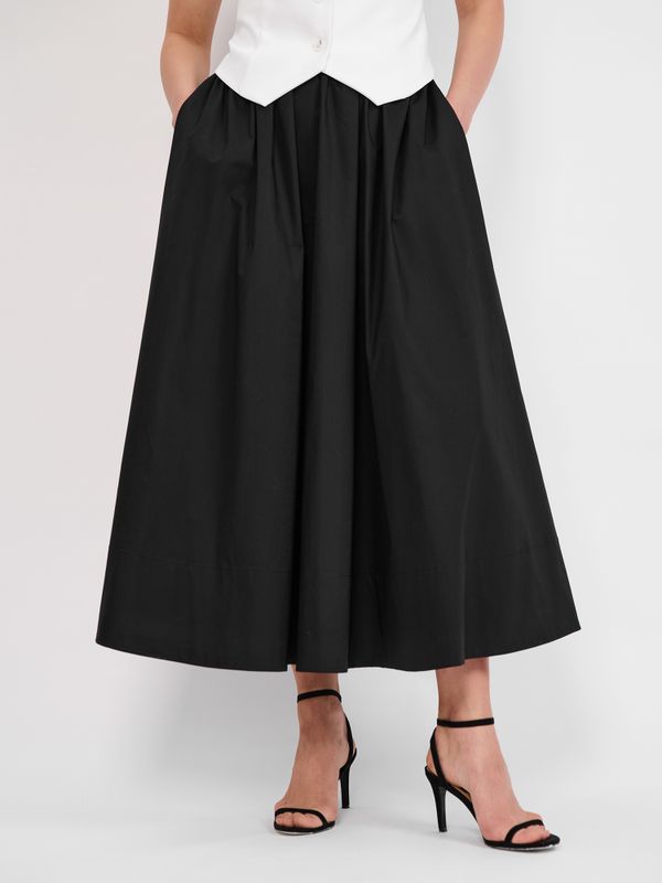 ЮБКА МИДИ С ШИРОКИМ НИЗОМ