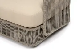 "Альбано" лаунж-зона 5-местная плетеная из роупа (веревки), каркас алюминиевый светло-серый, роуп серый меланж