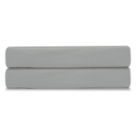 Простыня на резинке из сатина светло-серого цвета из коллекции essential, 200х200х30 см