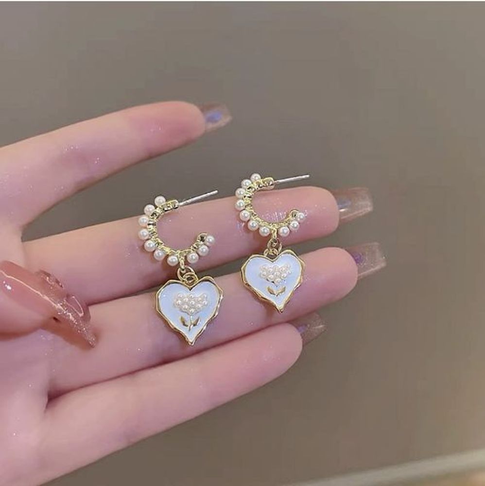 Серьги "Heart Pearl"