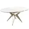 Круглый раздвижной обеденный стол 1119/MC22018DT из мраморной керамики и стали