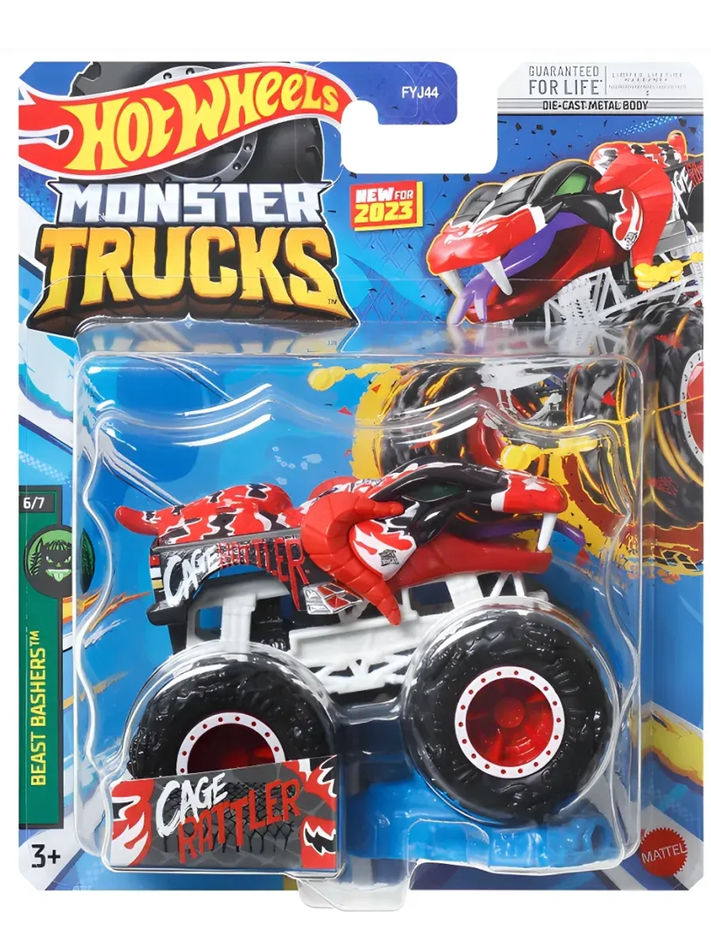 Машинка Monster Trucks Хот Вилс Cage Rattler FYJ44 HLR84