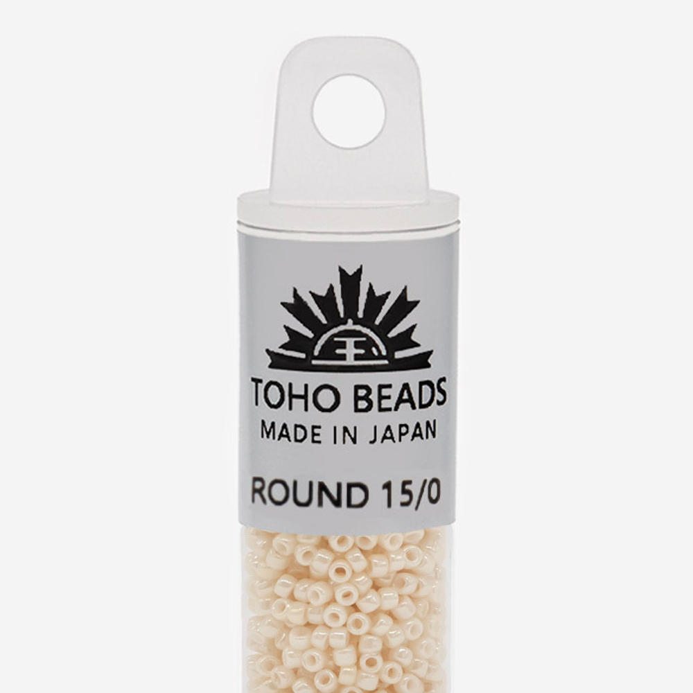 Японский бисер TOHO Round 15/0 (№123), жемчужный глянцевый
