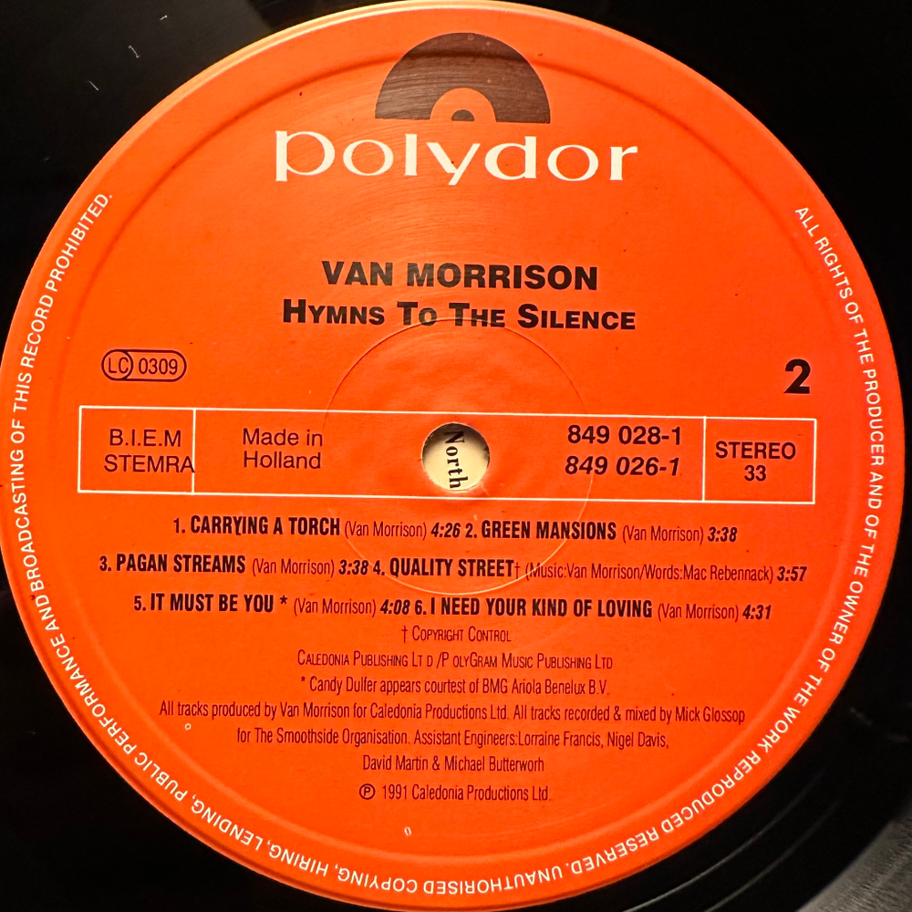 Van Morrison - Hymns To The Silence 2LP (Голландия 1991г.)