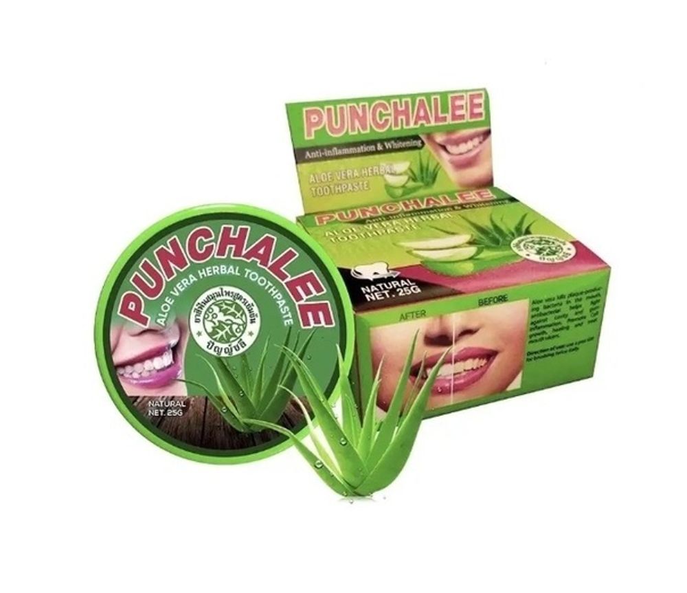 Растительная зубная паста Панчале с алоэ вера (Punchalee Aloe Vera Herbal Toothpaste), ТМ Punchalee