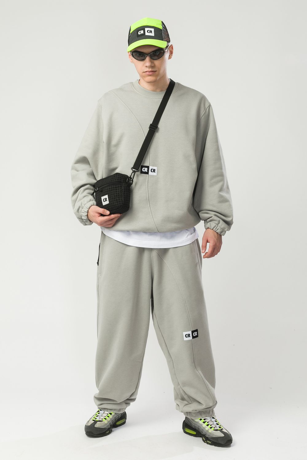 Толстовка Codered крюнек Two Phase Crew Серое небо/Серое небо