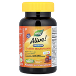 Nature's Way, Alive! ® Kids, жевательные мультивитамины без сахара, для детей от 2 лет, ягодно-цитрусовые, 40 жевательных таблеток