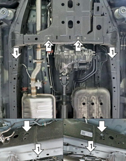 Защита раздаточной коробки для Tank 300, 400, 500; Haval H9 с 2024г Motodor.73112