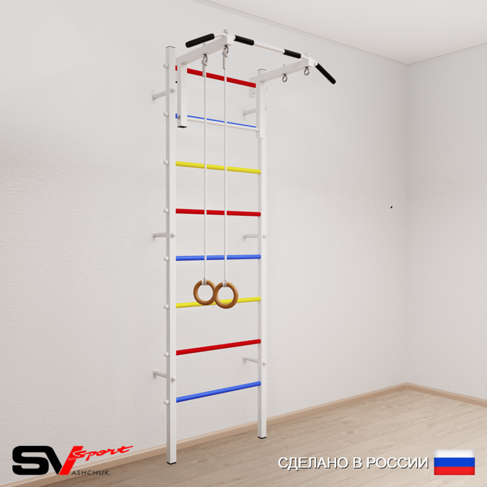 Шведская стенка Sv Sport 510 (Турник стандарт/Кольца)