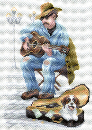 "Музыкант"-1670 канва с рисунком